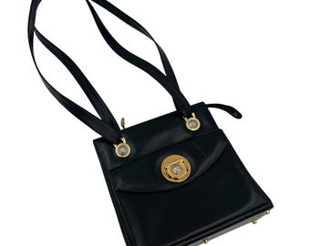 Vintage Gianni Versace Laather Handle Bag Handbag Handtasche Handtasche Tasche Handbag Shoulder crossbody tragetasche