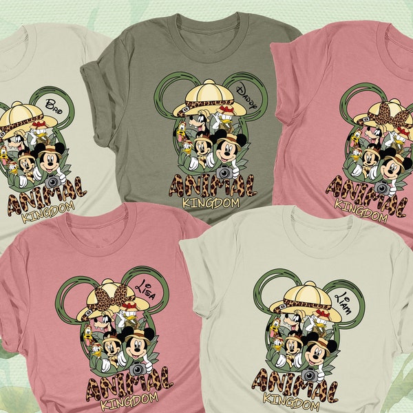 Custom Disney Animal Kingdom Shirt, Disneyworld Shirt, Safari Family Matching Shirts, Disney Trip Tees, Mickey Minie Shirts, Disney Vacation