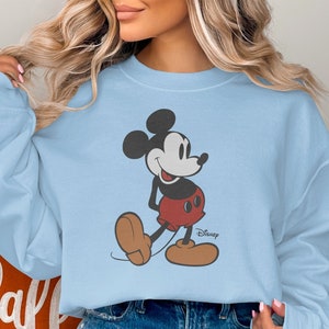Disney Classic Mickey Mouse Pose Sweatshirt Vintage Mickey Mouse Sweatshirt Disney Classic Mickey Mouse Sweater for Women Mickey Hoodie