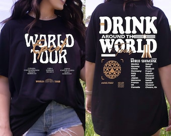 Disney Epcot World Tour Shirt, Drink Around The World Shirt, Disney Group Trip Shirt, Retro Disneyland Epcot Shirt, Epcot Disneyworld Shirt