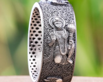 Bague Hanuman en argent sterling, anneau divin indien, bijoux spirituels