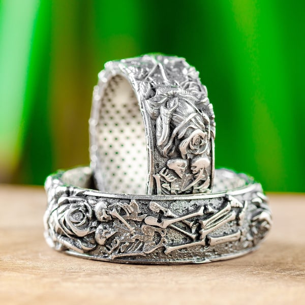 Gothic Mens Wedding Rings Etsy