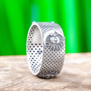 Sonne Mond Sterne Zierlicher Ring Sterling Silber Himmlischen Ring Handgemachte Hochzeit Band Geschenk Für Freund Coole Passende Versprechen Schmuck Für Paare