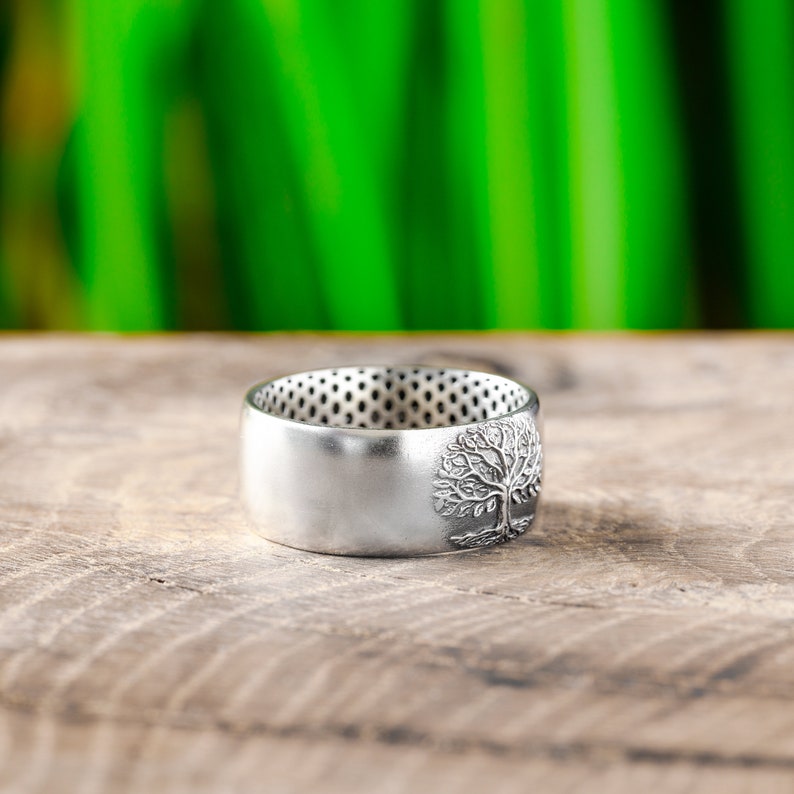 Sterling Silver Tree of Life Ring - Handmade Yggdrasil Band - Etsy