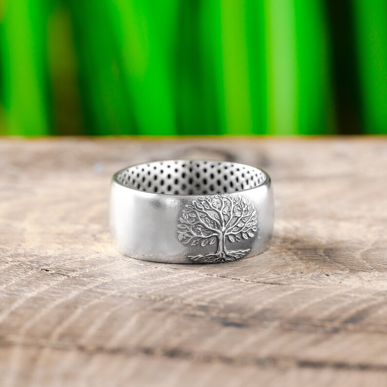 Sterling Silver Tree of Life Ring - Handmade Yggdrasil Band - Etsy
