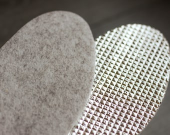 Einlegesohlen, Lammwolle Filz-Einlegesohlen: Scottish Thermo Reflective Schnürsenkel