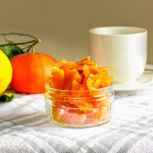 Organic Candied Orange Peel: Sugared Fruit Candy, Baking Ingredient