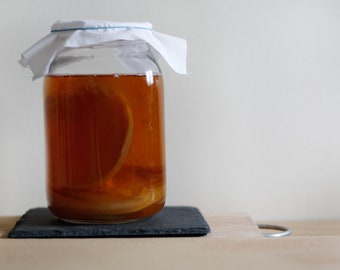 Starter Liquid with Scoby Pieces, Scoby Starter Tea, Kombucha Tea liquid to start the fermentation process. Organic Kombucha