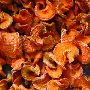 Carrot, Organic Dried Carrot Chips: Healthy Snack