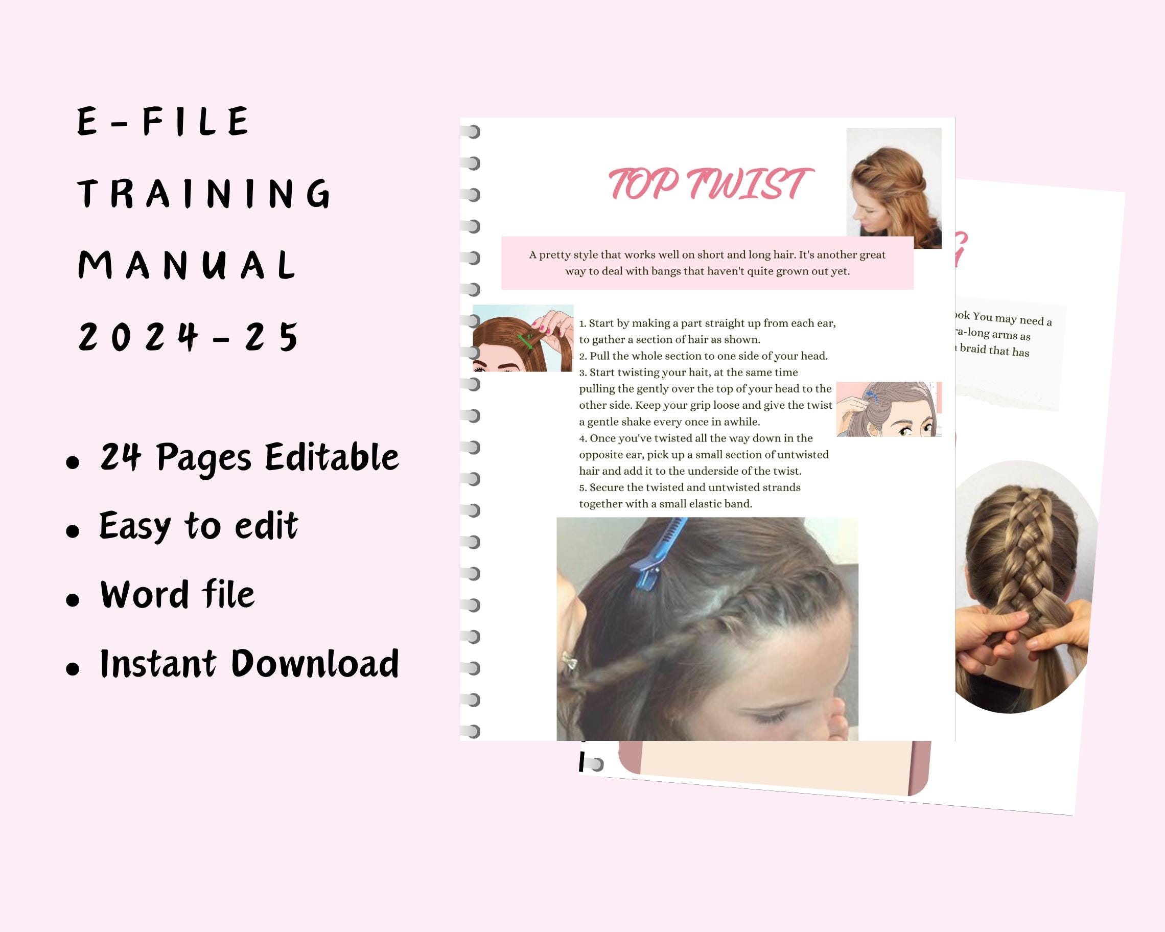 Hair Braiding Manual, Braiding Course, Braids , Training Manual, Braid Hair Braiding Manual, Braiding Course, Braids , Training Manual, Braid