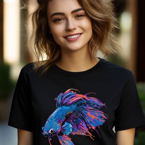 Betta Fish T-Shirt | Aquarium Fish Graphic Tee | Gift for Betta Fish Lovers | Siamese Fighting Fish | Betta Shirt