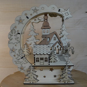 Decoração de corte a laser de madeira, presente artesanal