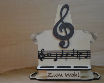 Laser cutting music notes liquor holder gift decoration