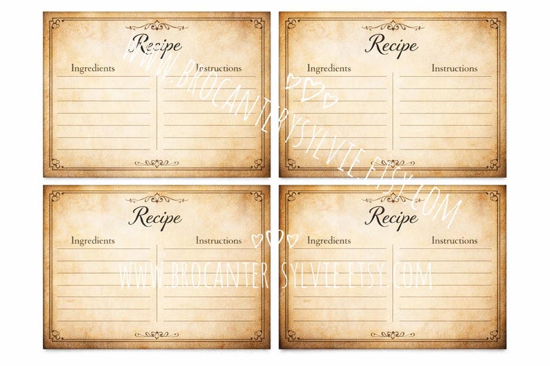 Junk Journal Recipe Kit Printable Vintage Pages - Etsy