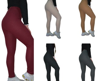 Thermo-Leggings für Damen mit Fleece Gefüttert, Stilvoll, Bequem, Atmungsaktiv, Freizeit, Yoga, Fitness, Mode, Stretch, Trend, Hochwertig