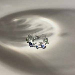 Colorful Glass Earcuff - Sleek Minimalist Borosilicate Jewelry, Artisan Handmade Gift, Perfect Thoughtful Present for special occasions