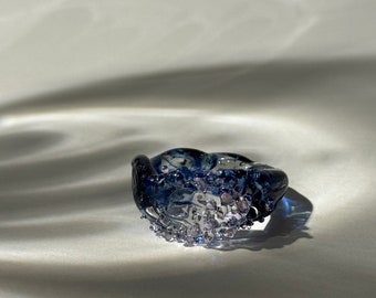 Ocean Sunset Glass Ring: Handmade Borosilicate Statement Jewelry