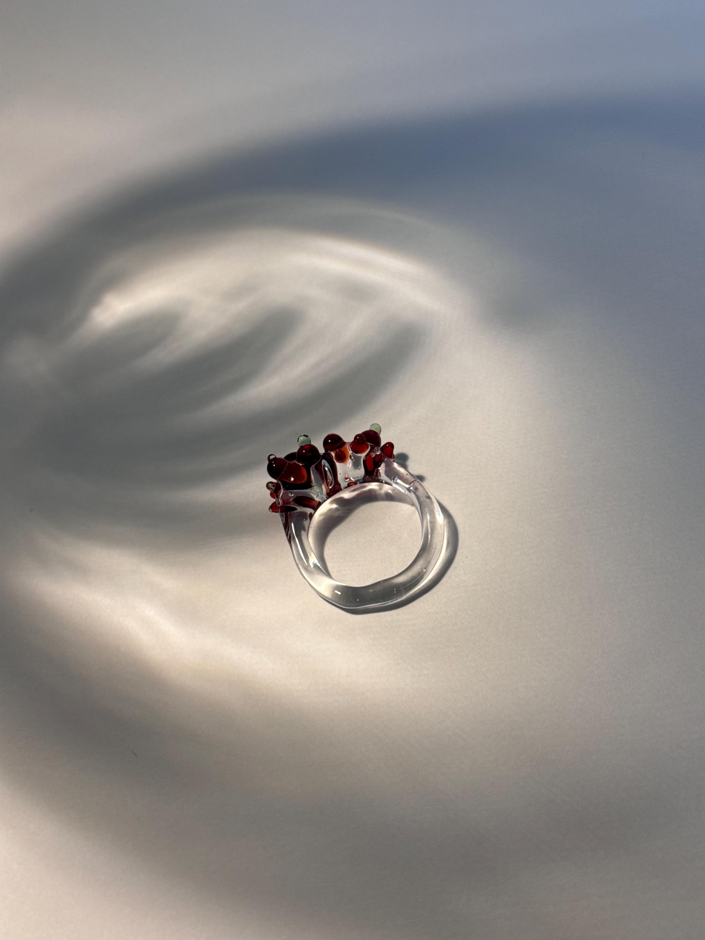 Wild Berry Rings Red Berry Glass Ring: Handmade Borosilicate Statement Jewelry - Etsy