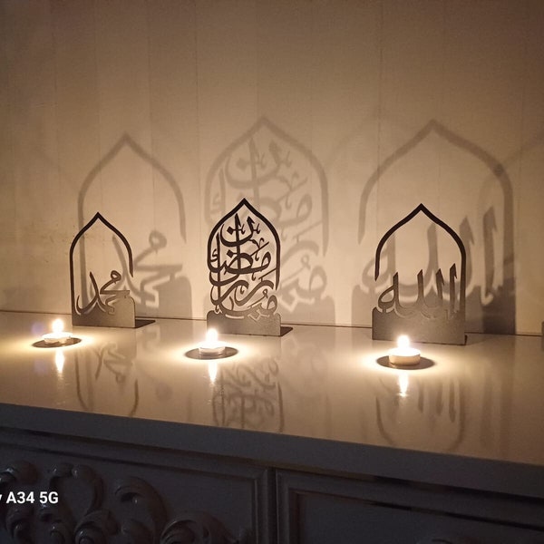 Islamic Metal Candle Holder ,Ramadan Mubarak Home Decoration, Islamic Wall Art,Muslim's Home Decoration, Housewarming Gifts, Ramadan Gift,