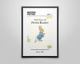 The Tale Of Peter Rabbit | Beatrix Potter | Minimalist Book Poster | Custom Book Poster | Wall Art Print | Home Decor