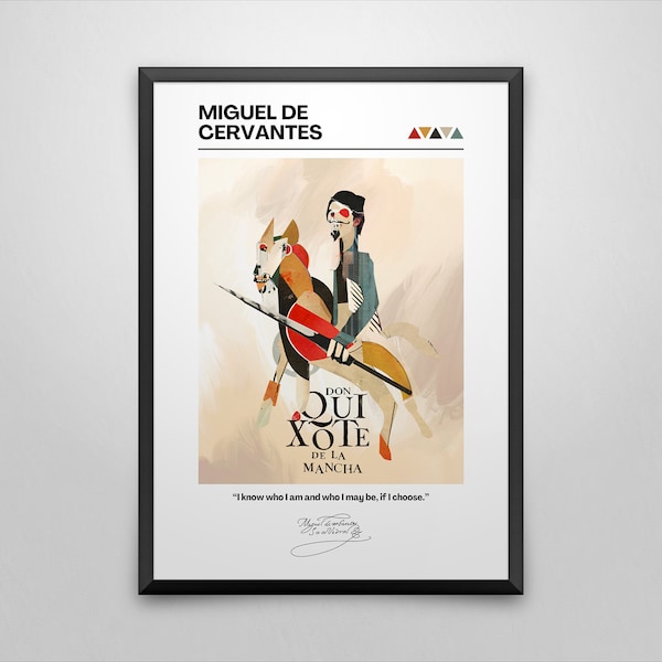 Don Quixote | Miguel de Cervantes | Minimalist Book Poster | Custom Book Poster | Wall Art Print | Home Decor