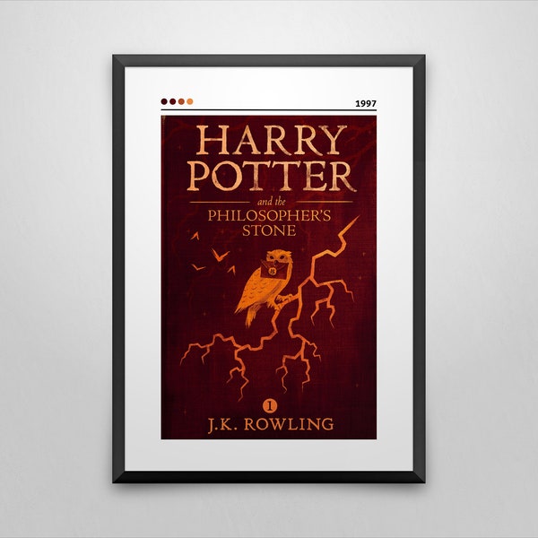 Harry Potter And The Philosopher's Stone | J.K. Rowling | Minimalist Book Poster | Custom Book Poster | Wall Art Print | Home Decor