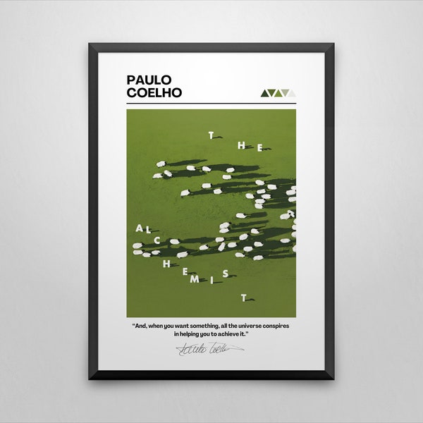 El alquimista / Paulo Coelho / Cartel de libro minimalista / Cartel de libro personalizado / Impresión de arte de pared / Decoración del hogar