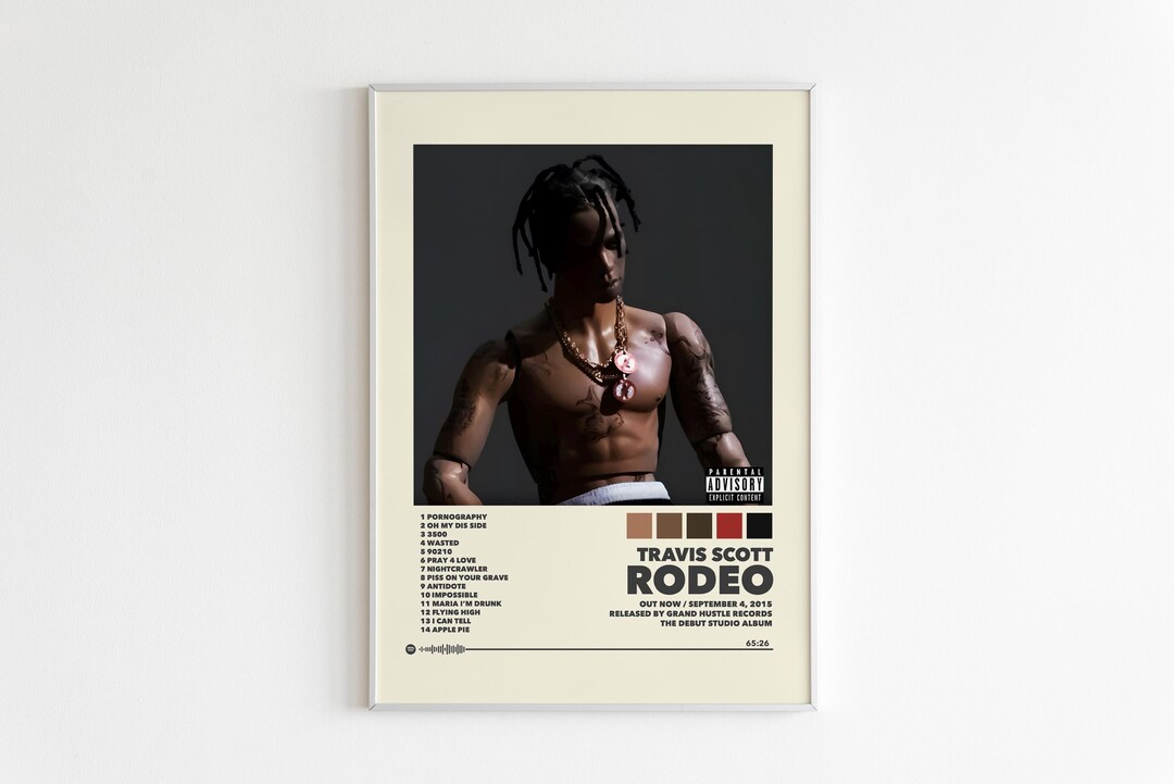 Travis Scott Poster Rodeo Poster Tracklist Album Cover Poster Poster ...