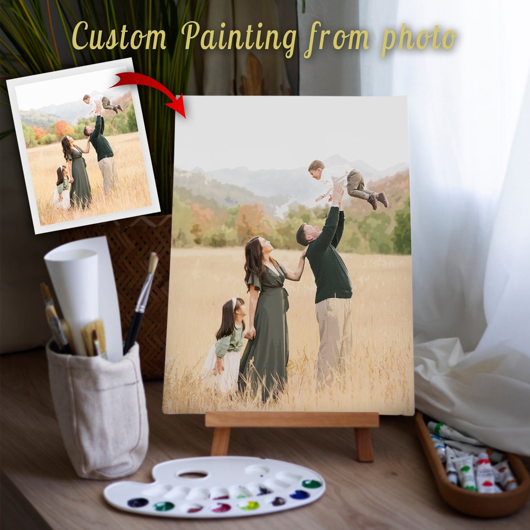 Personalized Canvas Painting Art From Photo Paint by Number Kit Custom ...