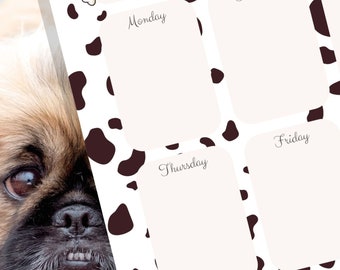 Weekly Planner - DOGS FRIENDS - (Printable)