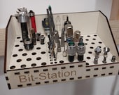 French Cleat DIY Bitstation – Digitale Lasercut-Datei für alle gängigen Bitgrößen  DIY Lasercut-, Fräsdatei dxf, svg lbrn2