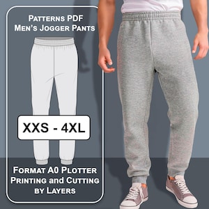 Sewing Pattern Joggers XXS-4XL | PDF Instant Download | A0 and Plotter with Layers | Printable and Cuttable | Beginner-Friendly