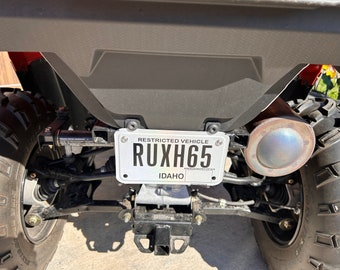 Polaris 450 and 570 sportsman license plate frame adapter with Stainless Plate Hardware