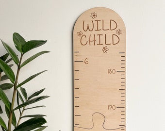 Courbe de croissance personnalisée, courbe de hauteur en bois, courbe de croissance de bébé, courbe de taille en bois, règle de hauteur pour enfants, décoration de chambre de bébé en bois