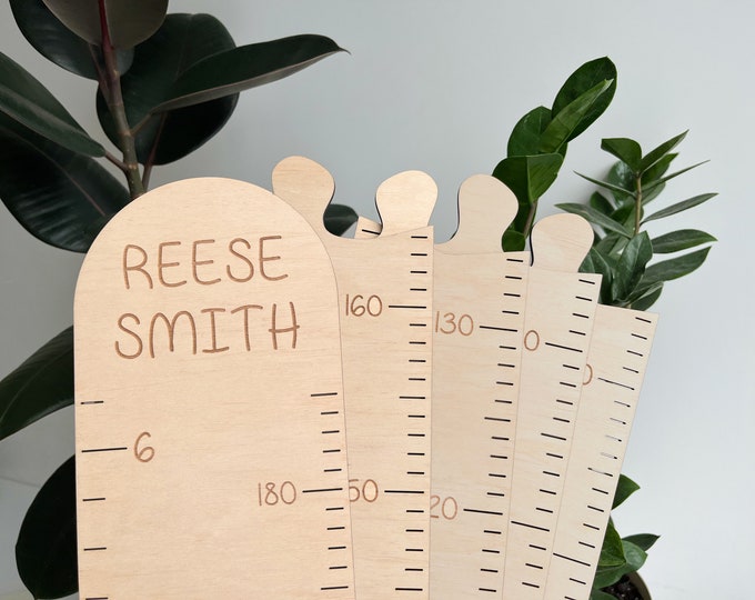 Wood Height Chart Personalized Nursery Decor  Growth Chart Ruler personalized gifts for baby and kids