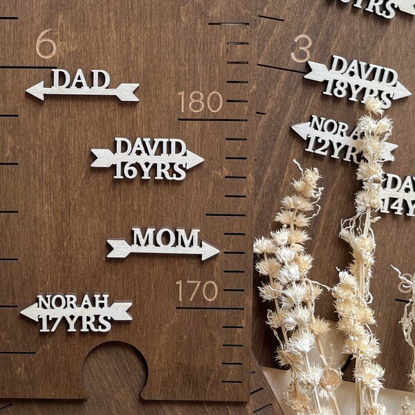 Wooden Markers for Growth Chart Etsy