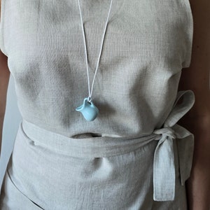 Ceramic Jug Pendant Necklace: Women&#39;s Clay Pitcher Jewelry