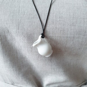 Minimalist Ceramic Jug Pendant Necklace: Women&#39;s Clay Pitcher Jewelry