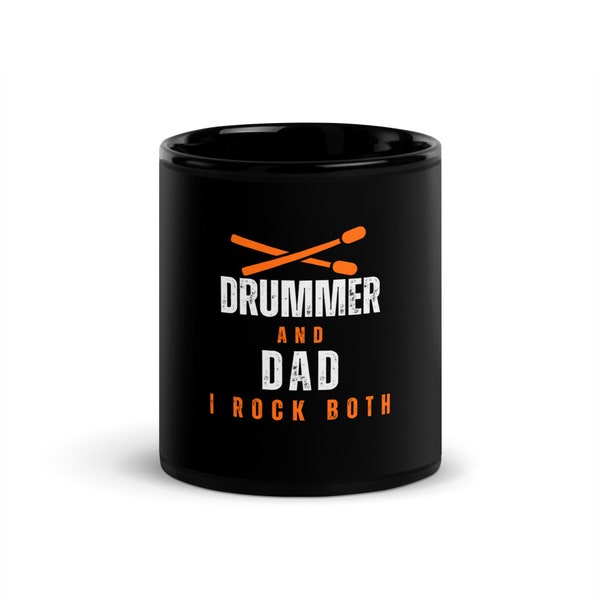 Drummer en papa koffiemok Drummen Cup koffiemok Keramische mok handgemaakte mok cadeau drummen cadeau Drummer papa koffiemok aangepaste mokken