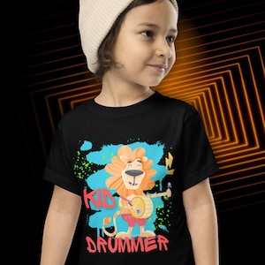 Kid Drummer Toddler Tee - Short Sleeve Shirt for Music Lovers - Cute & Comfortable Baby Band T-Shirt - Gift for Young Musicians
