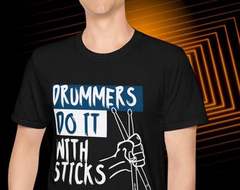 Camiseta "Bateristas fazem isso com baquetas": Presente divertido para músicos