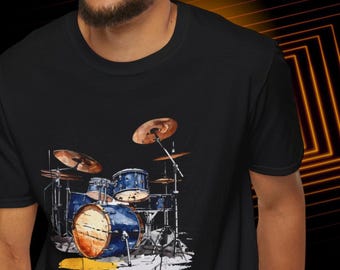 Drummer T-Shirt, Schlagzeuger Shirt, Geschenk für Drummer