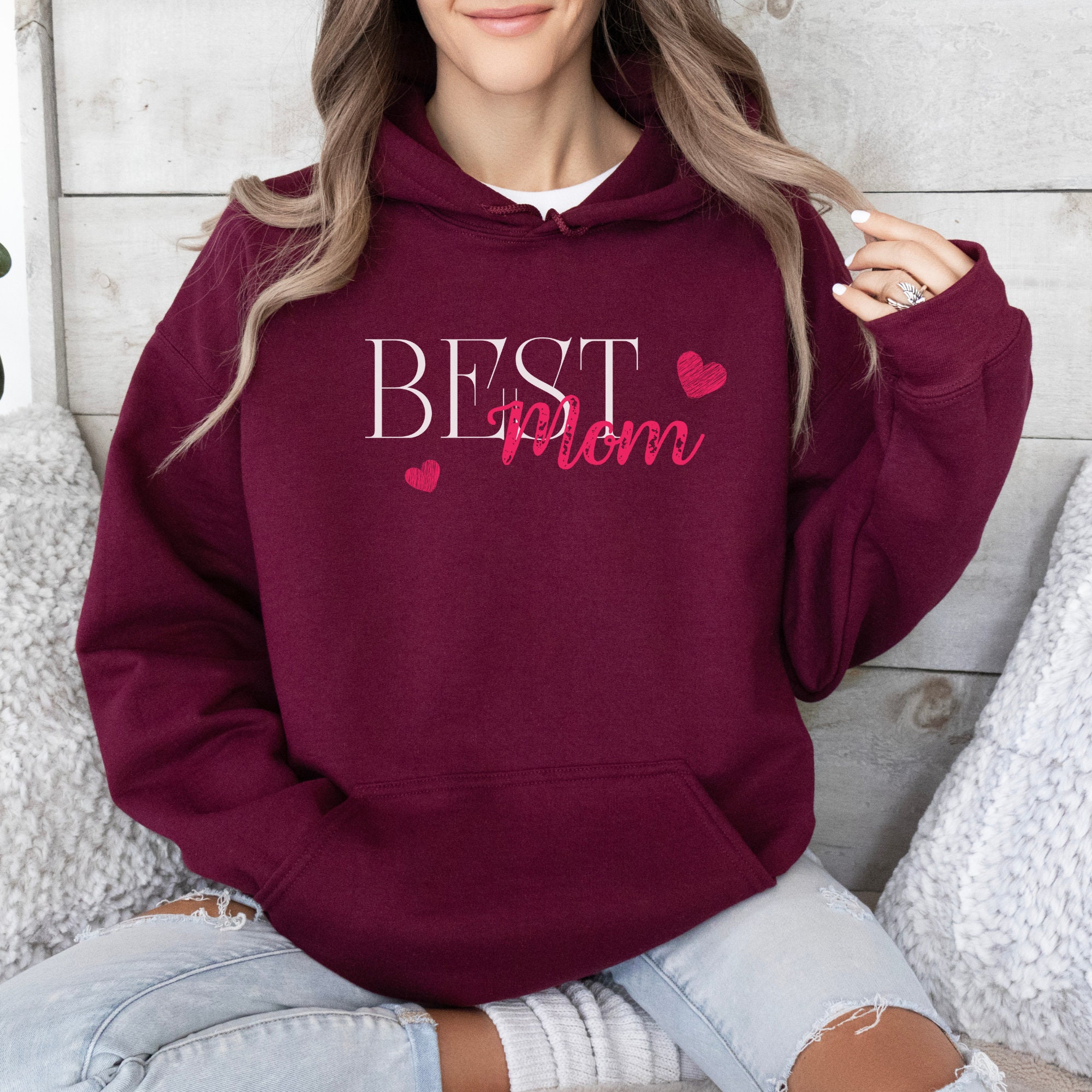 Best Mom Hoodie Personalized Mothers Sweatshirt Birthday Gift for Mom ...