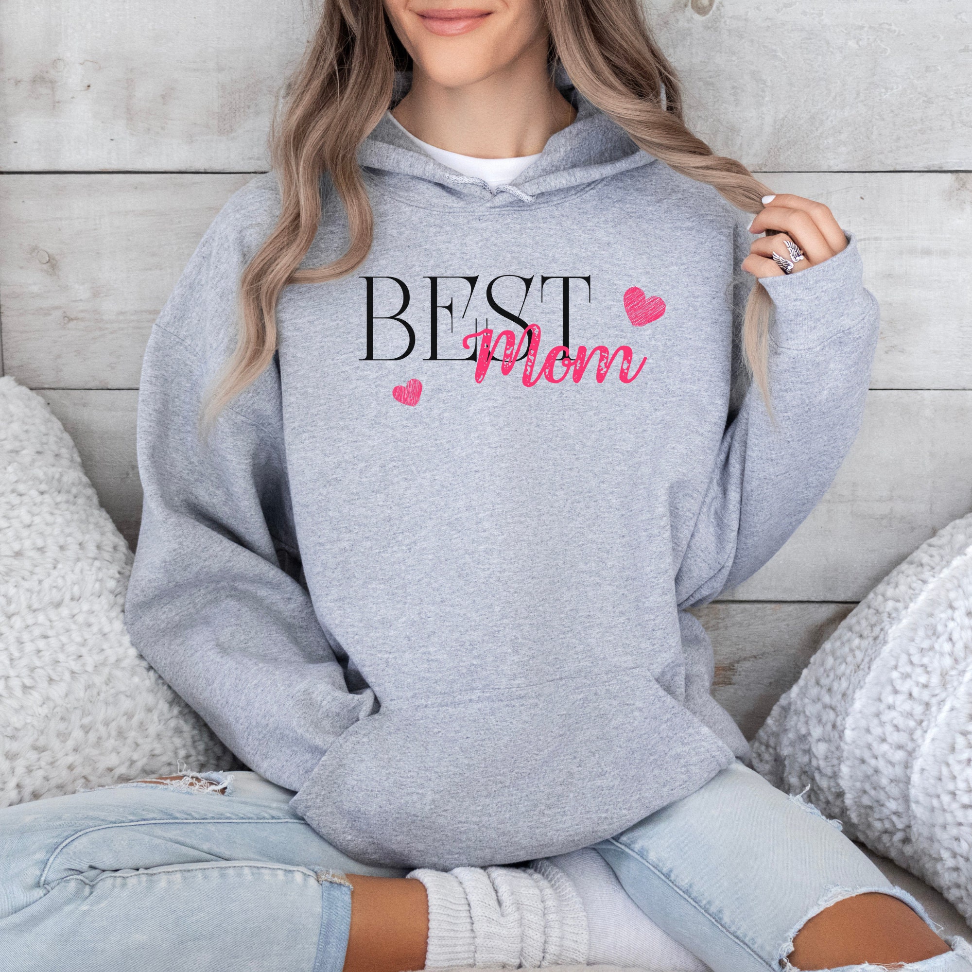 Best Mom Hoodie Personalized Mothers Sweatshirt Birthday Gift for Mom ...