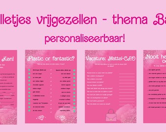 Spelletjes vrijgezellenfeest - thema Barbie