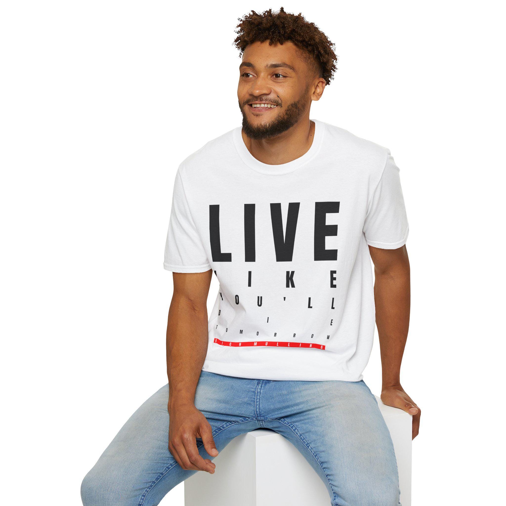 リッチ・マリンズ「Live Right」Tシャツ：ユニセックス ソフトスタイル 