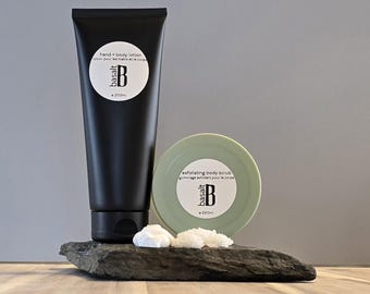 Natural Sugar Body Scrub + Lotion Set | Smooth, Hydrated Skin Bundle