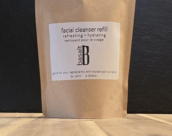 Recharge de nettoyant visage naturel | Recharge de nettoyant doux botanique hydratant pour le visage 500 ml