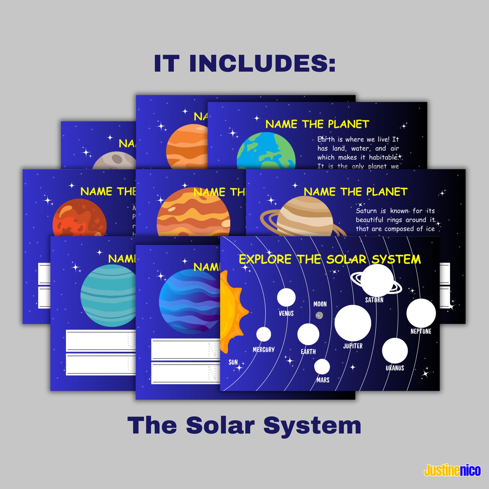 Printable Space Busy Book for Kids, Interactive Busy Book Featuring the ...