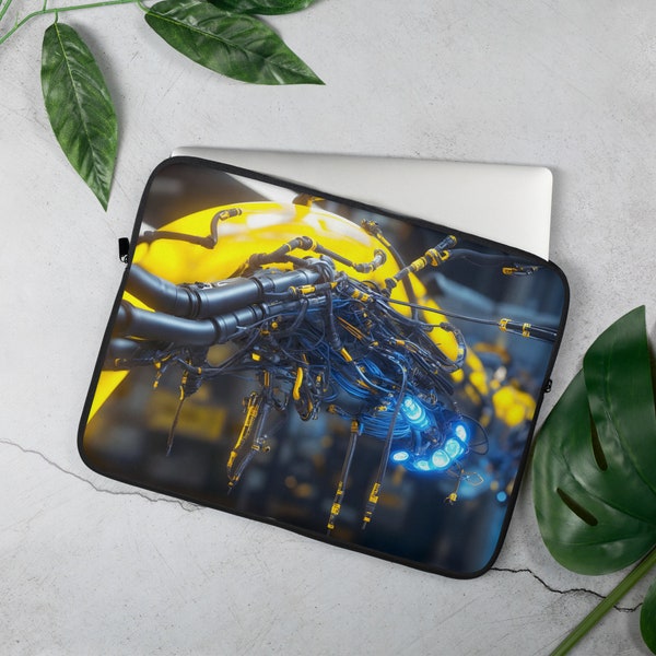 Laptop Sleeve cyber bio tech fantasy style